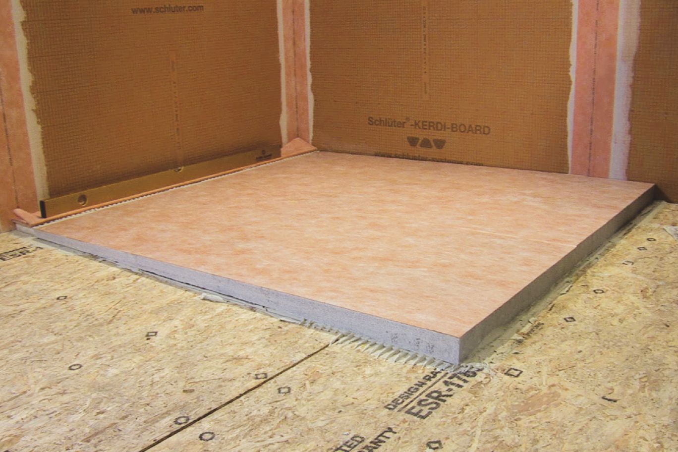 Schluter®KERDISHOWERL/LS Prefabricated Substrates Shower System