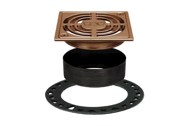 KD4GRKAKGB SCHLUTER KERDI-DRAIN BRUSHED COPPER 4" GRATE KIT
