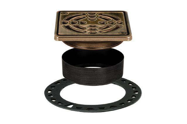 KD4GRKEOB SCHLUTER KERDI-DRAIN OIL-RUBBED BRONZE 4" GRATE KIT
