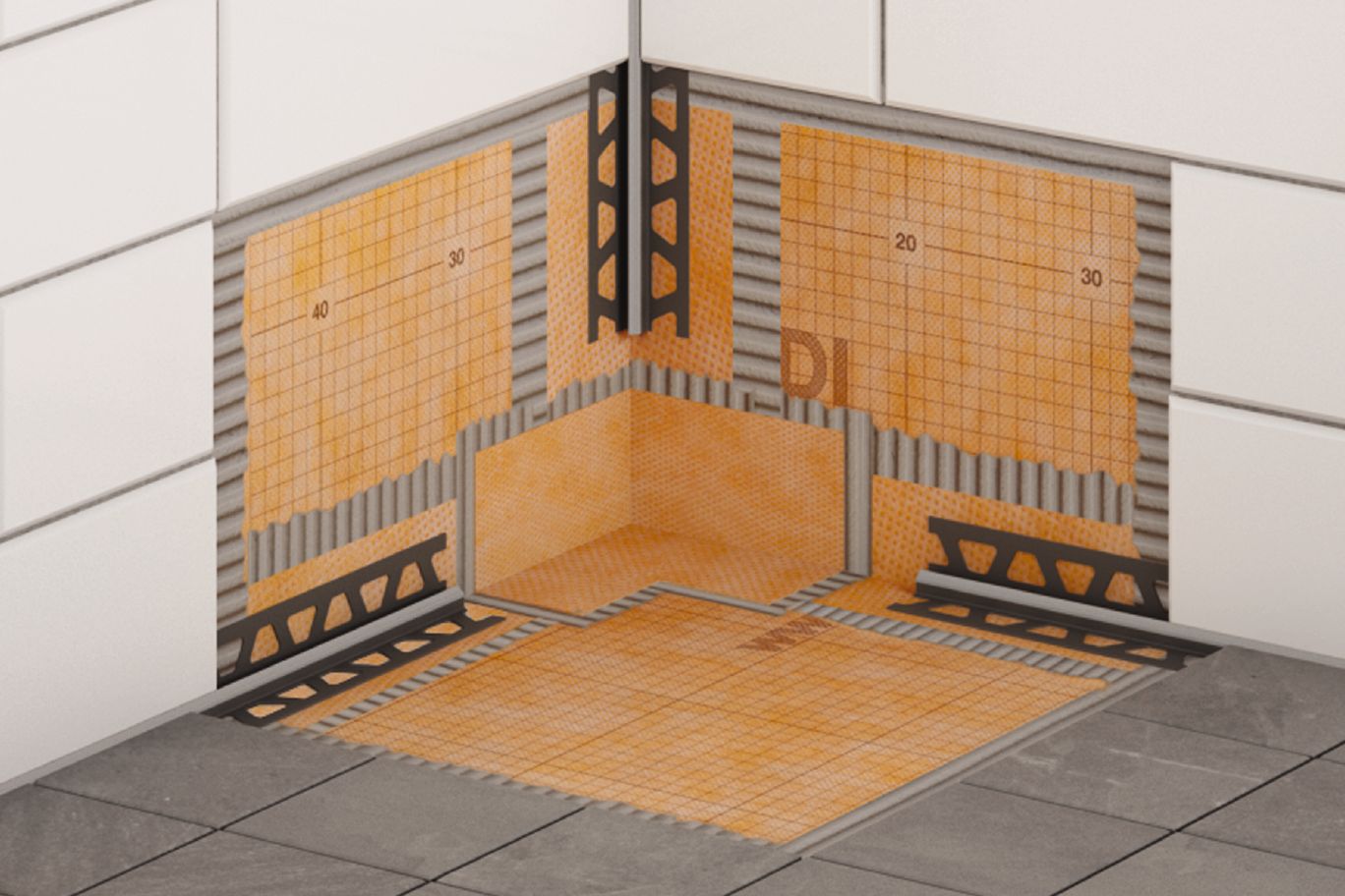 Schluter®KERDIKERECKF/KERSB Waterproofing Shower System