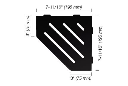 SHELF PENTAGONE COIN WAVE NOIR MAT