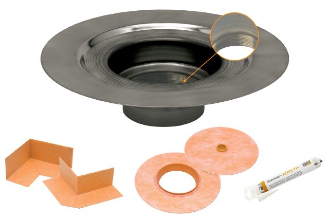 KD2FLKETH SCHLUTER KERDI-DRAIN 2" STN STEEL THREADED FLANGE KIT